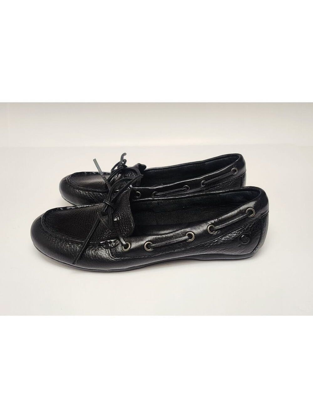 Born Tamala Black Full Grain Boat Shoes B68903 - Size 6.5/37 - Picture 7 of 11